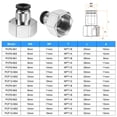 thumbnail image 2 of Uxcell 5pcs Push to Connect Fittings 8mm Tube OD x 1/2" NPT Thread Female Straight Pneumatic Tube Fittings PCF8-N04 Quick Connect Air Line Fittings Air Hose Fittings, Black, 2 of 7