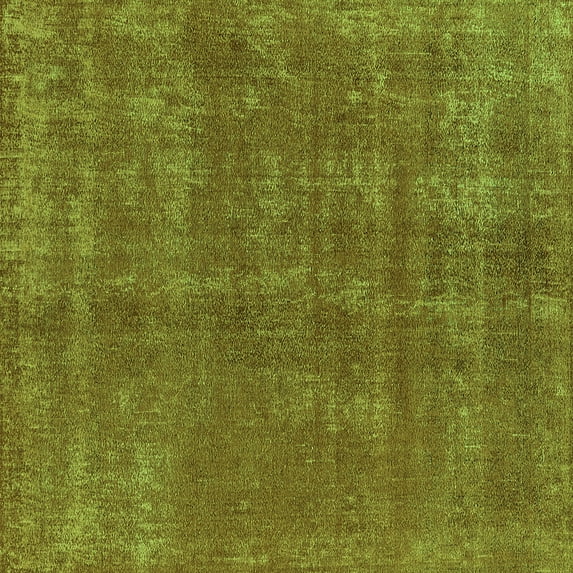 Ahgly Company Indoor Square Oriental Green Industrial Area Rugs, 3' Square