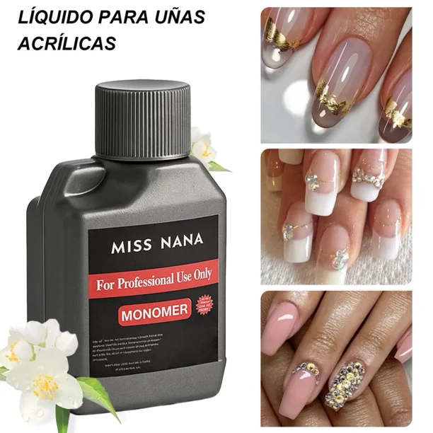OUDOSPRS Líquido Cristal Para Uñas, Líquido Para Uñas Acrílicas - Monómero Líquido De Larga Duración Para Un Acabado Suave Y Brillante - Suministros Para Uñas Acrílicas Para Técnicos De Uñas - 150 Ml