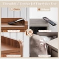 thumbnail image 6 of LEFHDA 24 Inch Wide Fluted Nightstands with 2 Drawers, Large End Table for Bedroom, Mid Century Modern Bedside Table with Storage, Wood Night Stand for Living Room, Office (Walnut), 6 of 8
