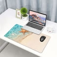 thumbnail image 5 of Bingfone Starfish On The Sand Beach Large Gaming Mouse Pad,Extended Desk Mousepad with Stitched Edges,Non-Slip Base,Water Resist Keyboard Pad for Gamer, Office & Home, 29.5 x 16 in, 5 of 6