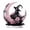 B, variant on Leutsin Halloween Gothic Moon Acrylic Stand, Romantic Pink Moon & Roses Bat Castle Tabletop Centerpiece Display Sign, Spooky Desktop Ornament for Indoor Festival Home Desk Decor (Moon Castle)
