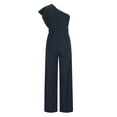 thumbnail image 5 of Tbopshirt Pants for Women Plus Size Women Solid Jumpsuit Pajamas Casual Single Shoulder Comfortable Long Pants Loose Causal Pants, 5 of 6