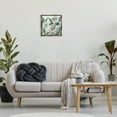 thumbnail image 3 of Stupell Industries Round White Peonies Plants & Flowers Painting Gray Floater Framed Canvas Art Print Wall Art, 18 x 18, 3 of 10