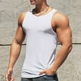 thumbnail image 3 of Aayomet Hommes Débardeurs et Été Décontracté Col Rond Imprimé Style Raglan Haut sous-Vêtement (Blanc, TTTG), 3 of 4