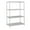 Metallic Gray, variant on Safco Commercial Wire Shelving 48" x 18" x 72" - 4 x Shelf(ves) - 500 lb Load Capacity - Leveling Glide - Black - Powder Coated - Steel - Assembly Required