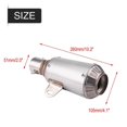 thumbnail image 3 of Metal Universal Motorcycle Exhaust Muffler Tail Pipe Tip Tailpipe Silver, 3 of 3