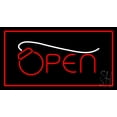 thumbnail image 1 of Open Rectangle Red LED Neon Sign 13 x 24 - inches, Clear Edge Cut Acrylic Backing, with Dimmer - Bright and Premium built indoor LED Neon Sign for storefront., 1 of 7