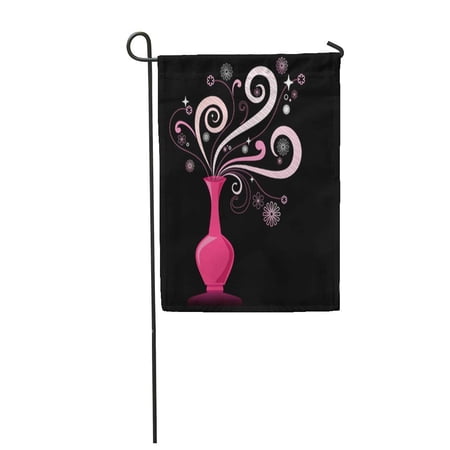 SIDONKU Pink Magic Genie Bottle on Magical Swirls and Sparkles Garden Flag Decorative Flag House Banner 28x40 inch