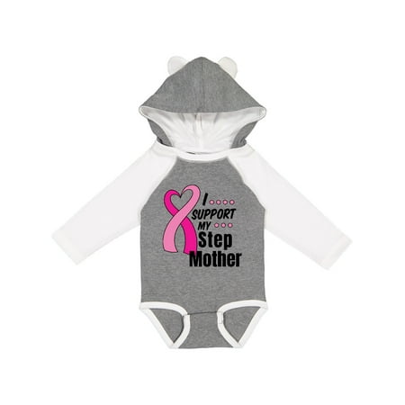 

Inktastic Breast Cancer Awareness I Support My Step Mother Pink Ribbon Gift Baby Boy or Baby Girl Long Sleeve Bodysuit
