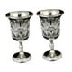 thumbnail image 3 of Mini copa de licor en relieve, pequeña de metal estilo vintage para beber, para fiestas, aniversarios, bodas decorativas 2 de plata, 3 of 9