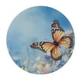 thumbnail image 2 of FUMJ Blue Butterfly Floral Round Table cover Washable Polyester Trim,Nature Flower Kitchen Circle Table Cover Mat for Party Dinning Tabletop Wedding Home Decor, 2 of 7
