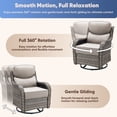thumbnail image 4 of Gymojoy Luxury Outdoor Swivel Rocker Patio Chair with 6-Inch Thick Cushion, High Back Wicker Patio Rocking Glider, Ideal for Porch, Deck, Yard, Grey Wicker Beige Cushions, 4 of 10