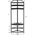 thumbnail image 3 of Litake Corner Coat Rack with Storage, Simple Hall Tree with Mesh Shelves, Anti-Toppling Devices, Freestanding Metal Clothes Rack Shoes Shelf Organizer for Entryway Bedroom Black, 3 of 4