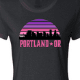 thumbnail image 4 of Inktastic Portland Oregon Retro Sunset Skyline Women's T-Shirt, 4 of 5