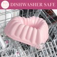thumbnail image 5 of Paris Hilton Heart Shaped Fluted Cake Pan Cast Aluminum with Clean Ceramic Nonstick Bakeware Dishwasher Safe Made without PFAS PFOA PFOS & PFTE 9-Inch Pink, 5 of 5