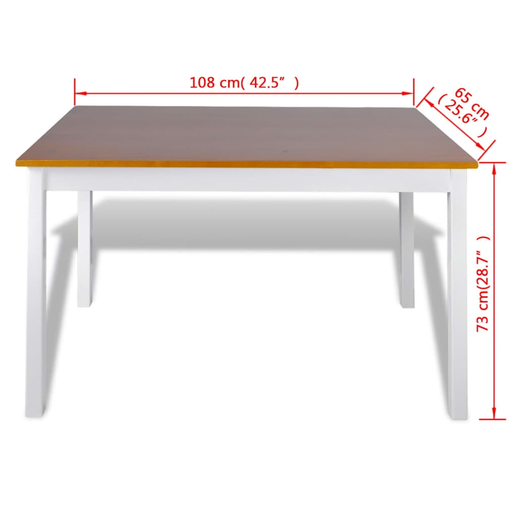 Kepooman Modern Kitchen Wooden Dining Table Set with 4 Chairs, Set of 5, Brown Kepooman Modern Kitchen Wooden Dining Table Set with 4 Chairs, Set of 5, Brown