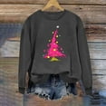 thumbnail image 3 of Brondbend Christmas Pullovers for Women Crewneck Sweatshirts Women Long Sleeved Printed Workout Top Oversized Fall Winter Fashion Festival Party Athletic Blouse Comfortable,Brown, 3 of 5
