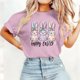 thumbnail image 4 of Camisetas de Manga Larga de las Mujeres Pascua Impreso Suelto Cuello Redondo Camiseta de Manga Corta, Camisetas de Manga Larga para las Mujeres de Uso Diario Casual, 4 of 5
