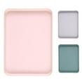 thumbnail image 4 of Rectangular Serving Tray Anti Slip Scratch Resistant Plastic Food Serving Tray Non-slip Heat-resistant No Fading Heightened Edge, 4 of 8