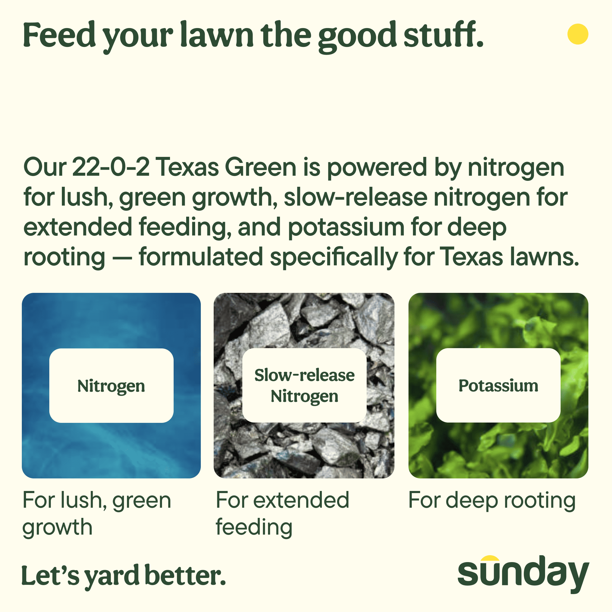 Sunday Texas Green Ready-to-Spray Lawn Fertilizer, 42.3 oz, (22-0-2), 5000-Sq ft
