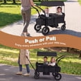 thumbnail image 3 of Infans Foldable Wagon Stroller for 2 Kids, Double Seater Toddler Stroller w/ Canopy, 3 of 7