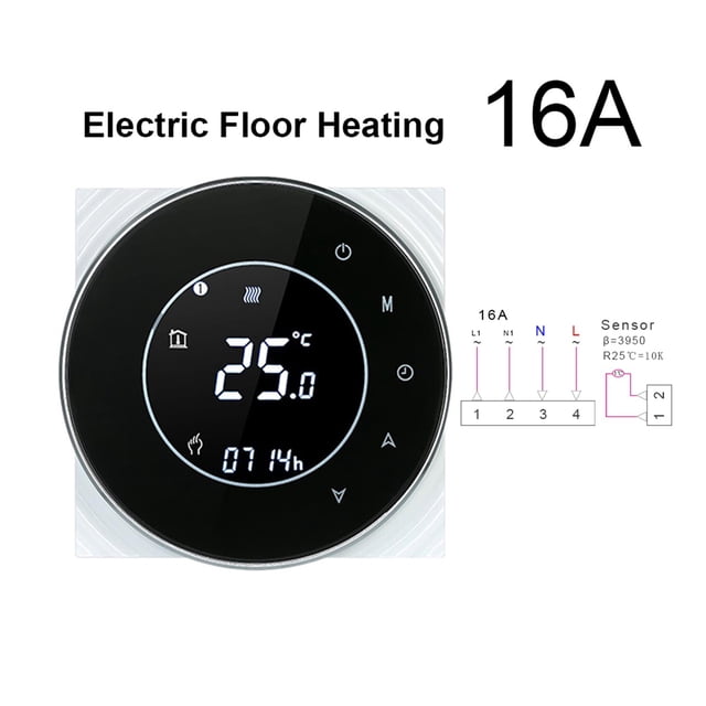 Tuya WiFi Smart Thermostat,Electric Floor Heating Water/Gas Boiler Tempera Ture Remote Controller Work With Google Home ,Easy to Install