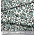 thumbnail image 3 of Soimoi Silk Fabric Leaves & Floral Block Print Sewing Fabric Yard 42 Inch Wide, 3 of 3