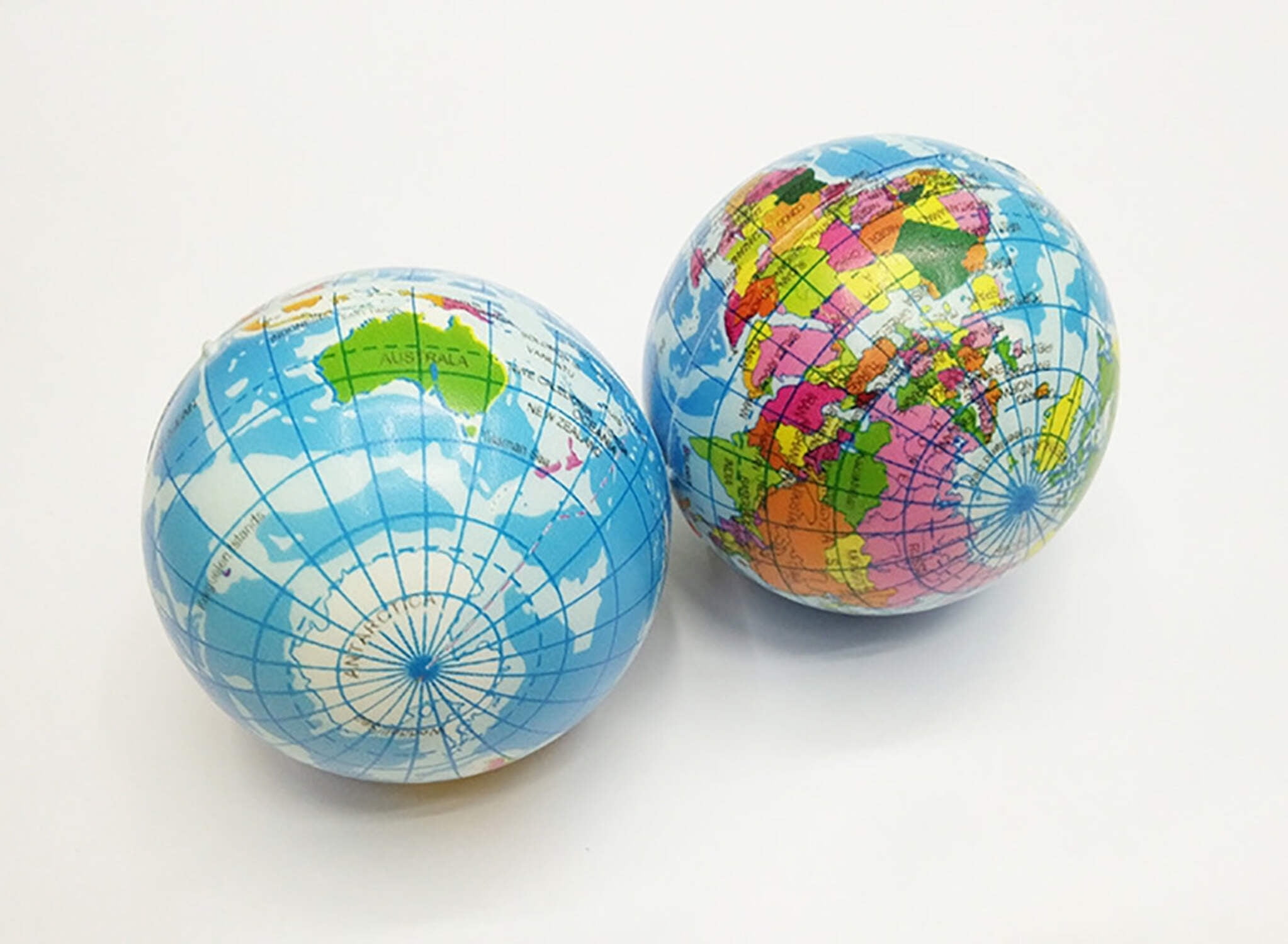 AZ Trading & Import PSBP24 Mini Planet Earth Soft Foam Stress Balls - 24 Balls Per Box