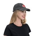 thumbnail image 7 of DouZhe Adjustable Washed Cotton Baseball Cap - Fish Koi Prints Vintage Dad Hat Unisex Sports Caps (Black), 7 of 7