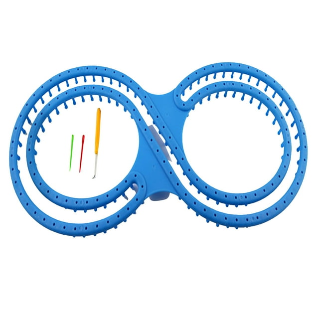 MasteelfCA 8-shaped Wool Hat Sweater Knitter DIY Knitting Looms with Three Small Accessories (Blue)