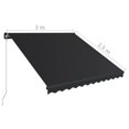 thumbnail image 4 of vidaXL Store Manuel Rétractable avec LED 300x250 cm Anthracite, 4 of 5