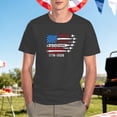 thumbnail image 2 of WEIWEN Mens 4th of July Tshirts Big and Tall American Flag Patriotic T Shirts for Man 250 Anniversary USA Shirt Air Force 250 Years 1776-2026 Oversized Tops Men's T-Shirts Dark Gray, L, 2 of 5