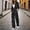 Black, variant on Women's Striped Long Sleeve Blazer & Pants Suit Set Casual Office Wear Two-Piece Outfit Spring/Fall Work Jacket with Straight Trousers