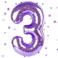thumbnail image 1 of Globo Yeodong número 3 morado de 40 pulgadas para tercer cumpleaños, 1 of 7