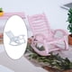 thumbnail image 5 of Muebles en miniatura a escala 1/12, mecedora de madera, decoración de jardín en miniatura blanco, 5 of 9