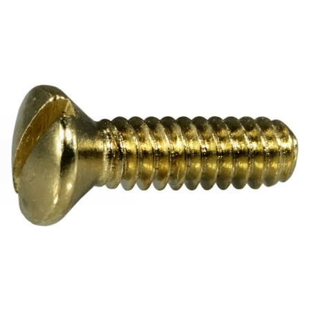 

#6-32 x 1/2 Brass Slotted Oval Head Switch Plate Screws SPSB-087 (40 pcs.)