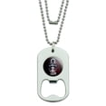 thumbnail image 1 of Libra Scales Zodiac Sign Horoscope in Space Military Dog Tag Bottle Opener Pendant, 1 of 3