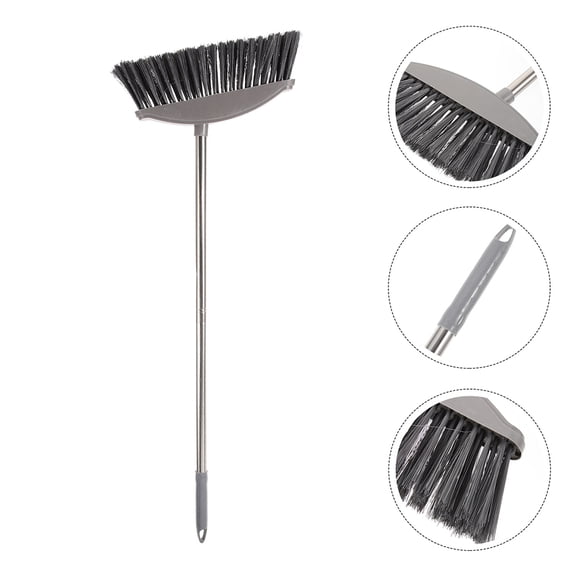 WASHWEPE 2Pcs Wide Broom for Tough Cleaning Tasks with Plastic and Stainless Steel 11.8X3.9X0.4In