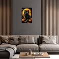 thumbnail image 4 of ZHONGYUTONG Black Cat Canvas Wall Art Black Cat Pumpkin Picture Skeleton Skull Print Halloween Painting for Living Room Decor Framed (12.00" x 18.00"), 4 of 5