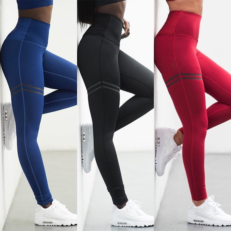 Womens Yoga Workout Leggings Fitness Running Gym Sports Pants Stretch Trousers 