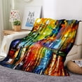 thumbnail image 2 of Colorful Oil Painting Blanket Art Gifts for Dad Husband Mom Wife for Birthday Father''s Mother''s Day Women Men Boys Girls Presents Art Room Decor Soft Cozy Throw 50"x60", 2 of 6