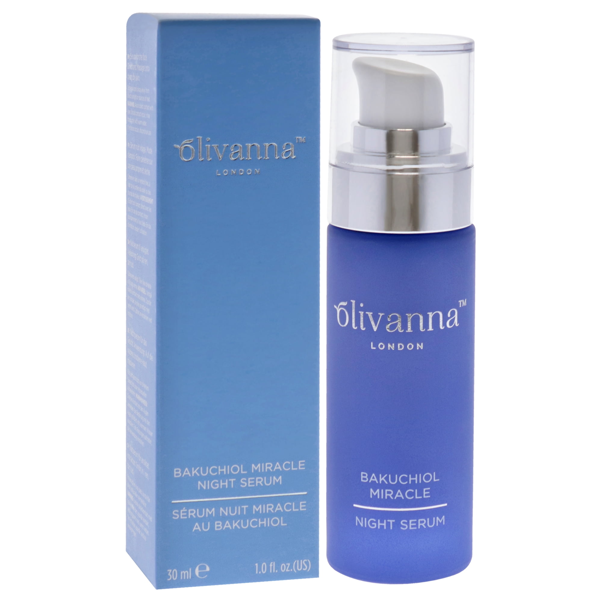 Olivanna Bakuchiol Miracle Night Serum, Face Serum Anti Aging, 1 oz