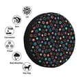 thumbnail image 4 of Wukai Multi-Colored Stars Print Spare Tire Cover for RV Trailer,Waterproof PVC Faux Leather Wheel Cover Fit for Truck,Trailer,RV,SUV,Camper-14 inch, 4 of 6