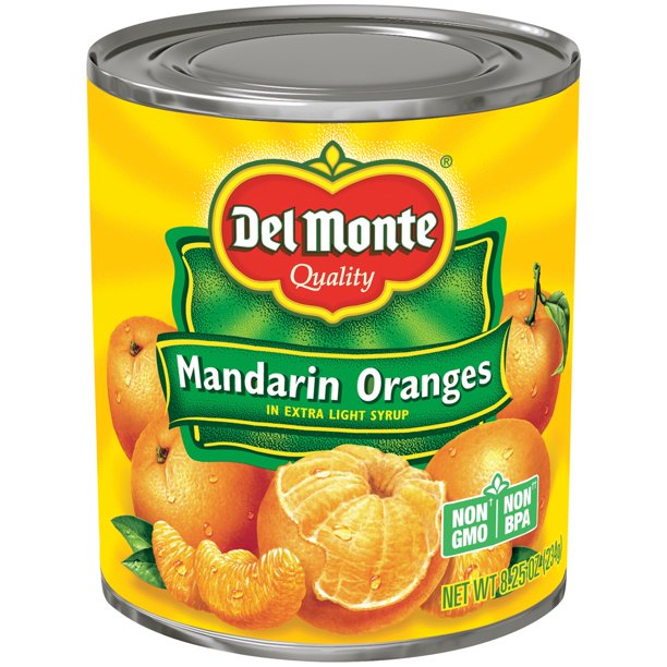 Del Monte Mandarin Oranges in Light Syrup, 8.25 oz Can