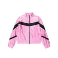 thumbnail image 5 of Haitryli Girls Sequin Zipper Coat Jacket for Hip Hop Latin Jazz Dance Birthday Outerwear Modern Dance Pink 14, 5 of 7