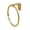 Satin Brass, variant on Luna Wall Mounted Towel Ring, Polished Nickel