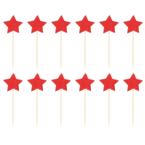 50 Pieces Star-Shaped Cake Toppers for Baking Decorations, Cake Ornaments, Party Cake Inserts