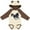 Natural & Brown w Ears, variant on Inktastic Beautiful Galloping Black Horse Boys or Girls Long Sleeve Baby Bodysuit