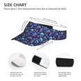 thumbnail image 3 of Daiia Blue Flower Skull Pattern Sport Sun Visor Hats Visor Cap Adjustable Empty Top Baseball Cap Cotton Ball Caps for Women and Men, 3 of 7